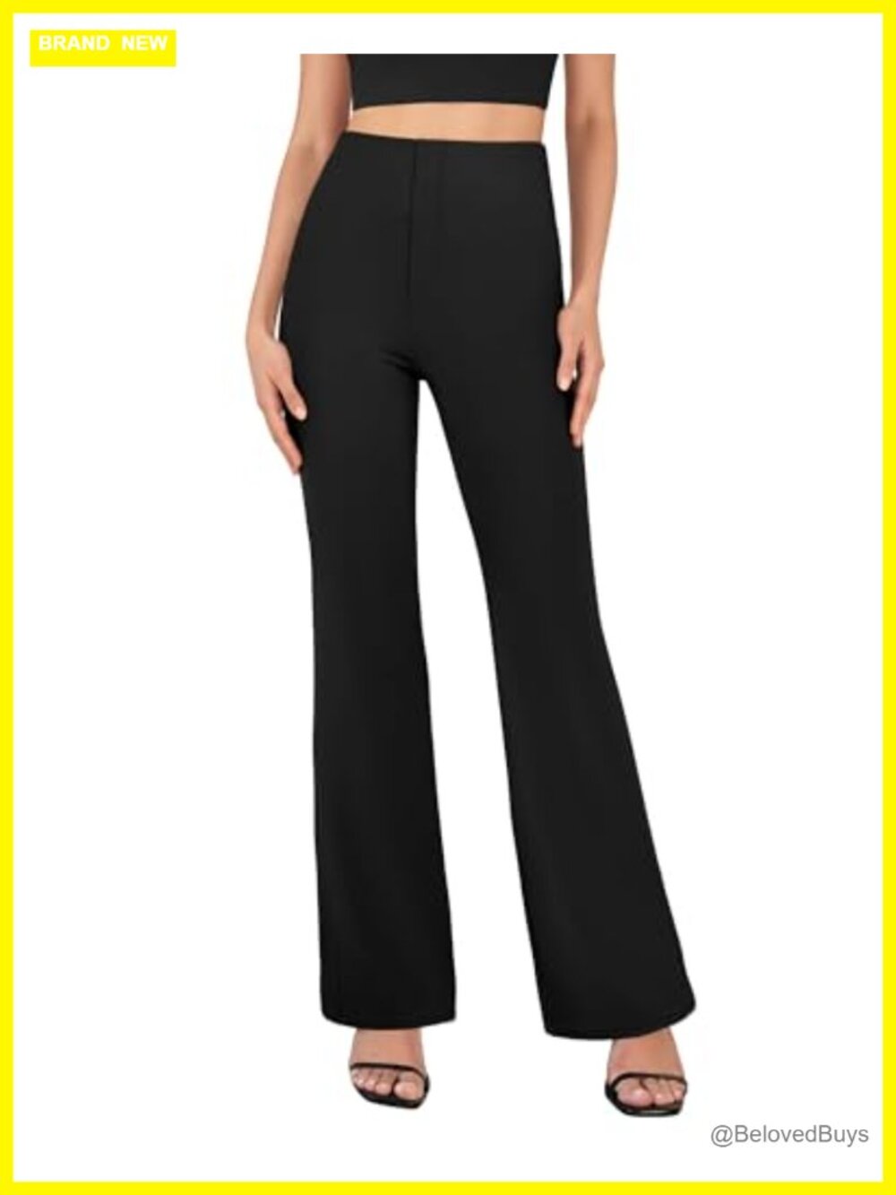 Womens High Waist Bootcut Dress Pants Business Casual Pull On Stretchy